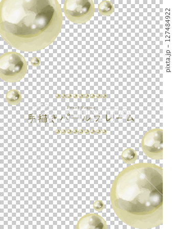 水彩珍珠框架 水彩珍珠框架 127484922