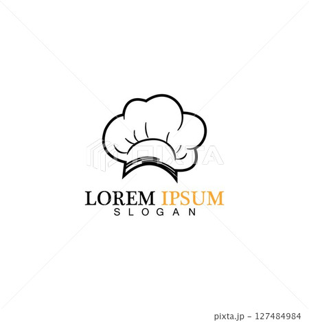 chef hat logo vector design template 127484984