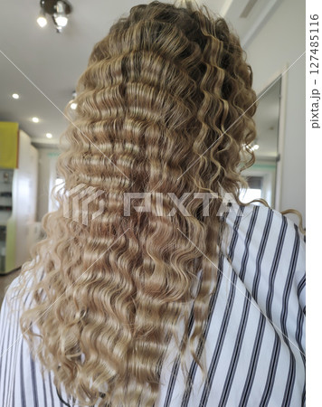 Festive and wedding hairstyles and styling. Light and dark hair Festive and wedding hairstyles and styling. Light and dark hair 127485116