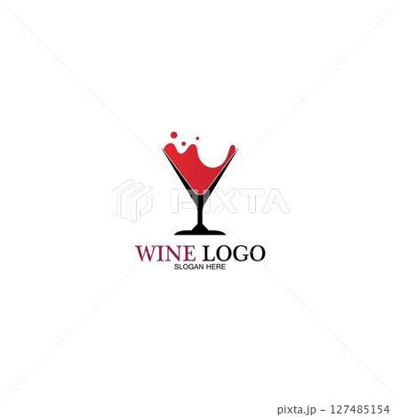 Wine logo design template.vector illustration of icon-vector 127485154