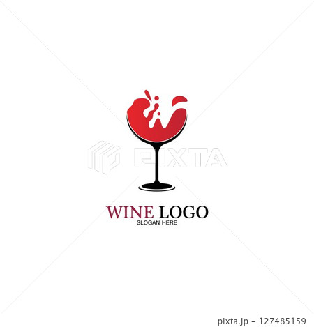 Wine logo design template.vector illustration of icon-vector 127485159