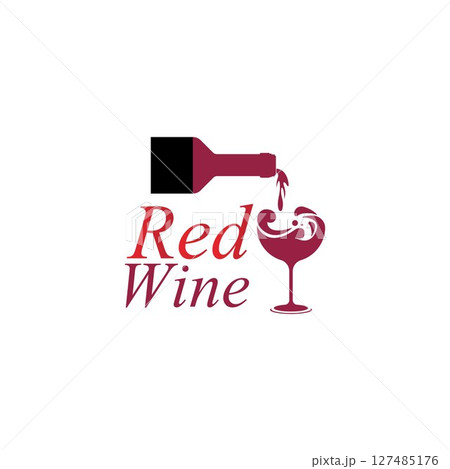 Wine logo design template.vector illustration of icon-vector 127485176