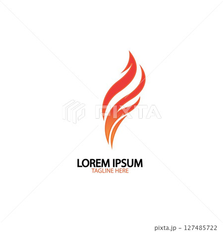 fire flame logo icon vector design template 127485722