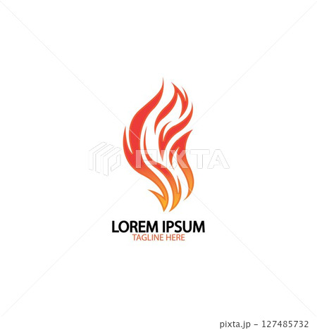 fire flame logo icon vector design template 127485732
