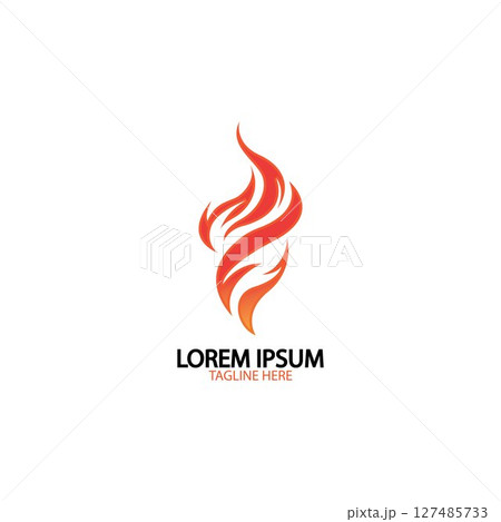 fire flame logo icon vector design template 127485733