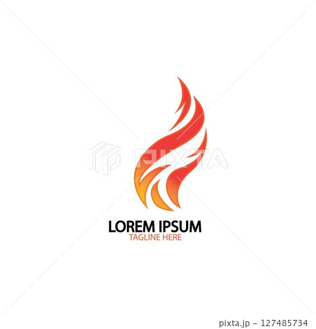 fire flame logo icon vector design template fire flame logo icon vector design template 127485734