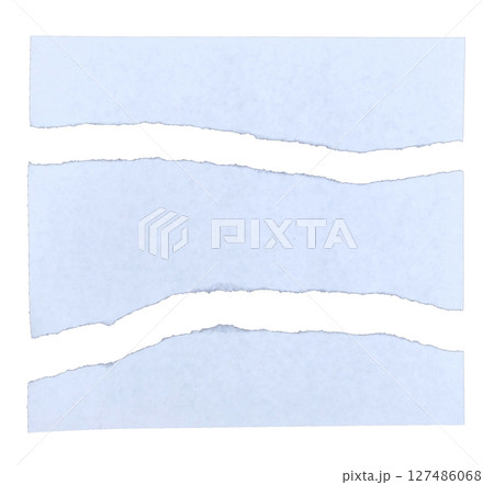 White ripped paper torn edges strips isolated on white background 127486068