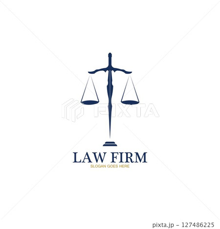 Law Firm logo and icon design template-vector Law Firm logo and icon design template-vector 127486225