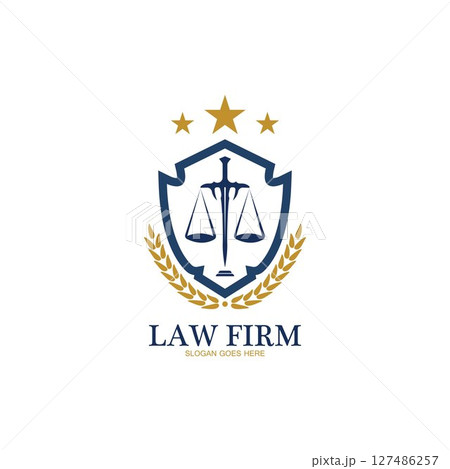 Law Firm logo and icon design template-vector Law Firm logo and icon design template-vector 127486257