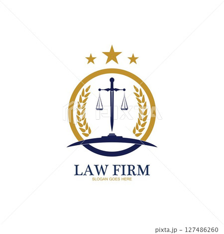 Law Firm logo and icon design template-vector Law Firm logo and icon design template-vector 127486260