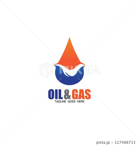 Oil and Gas logo design vector icon template Oil and Gas logo design vector icon template 127486713