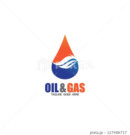 Oil and Gas logo design vector icon template Oil and Gas logo design vector icon template 127486717