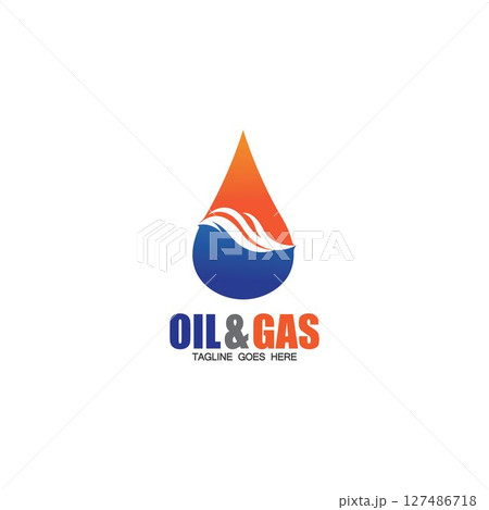 Oil and Gas logo design vector icon template 127486718