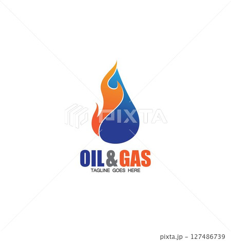 Oil and Gas logo design vector icon template Oil and Gas logo design vector icon template 127486739