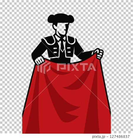 闘牛士の線画アイコン、スペイン、情熱、シンプル、素材、イラスト、背景なし 127486837