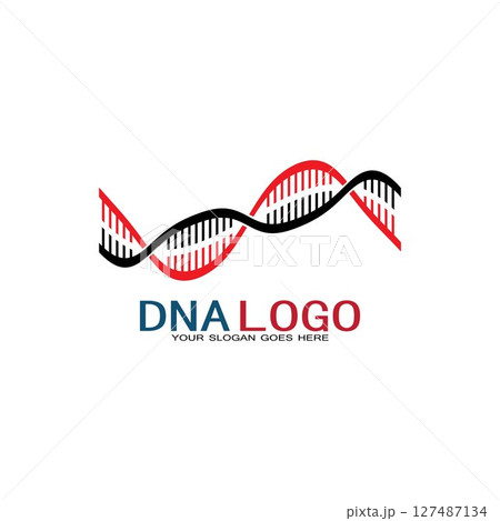 DNA vector logo design template.modern medical logotype.laboratory science icon symbol.colorful pharmacology sign-vector 127487134