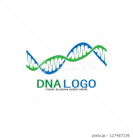 DNA vector logo design template.modern medical logotype.laboratory science icon symbol.colorful pharmacology sign-vector 127487136