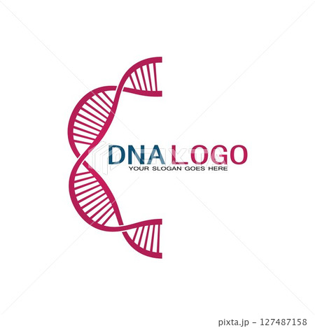 DNA vector logo design template.modern medical logotype.laboratory science icon symbol.colorful pharmacology sign-vector 127487158