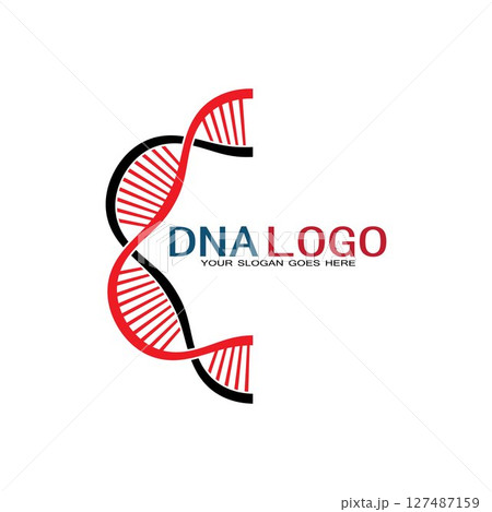 DNA vector logo design template.modern medical logotype.laboratory science icon symbol.colorful pharmacology sign-vector 127487159