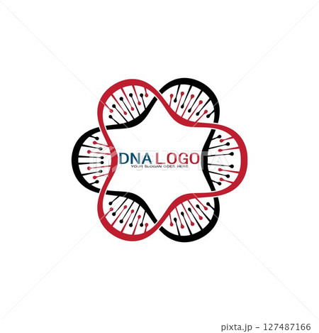 DNA vector logo design template.modern medical logotype.laboratory science icon symbol.colorful pharmacology sign-vector 127487166