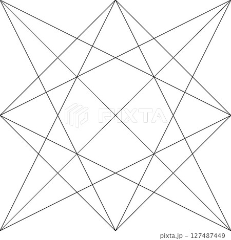 Seamless pattern with ornamental geometric background. 127487449