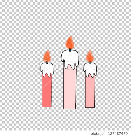 簡單的燭光火焰生日 127487479