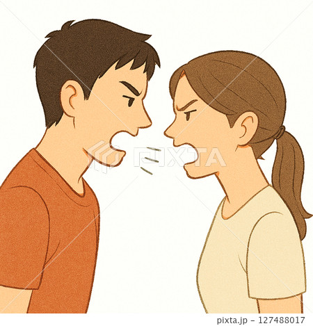 喧嘩しているカップル(夫婦) 127488017