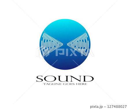 sound wave ilustration logo 127488027