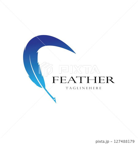 feather logo vector template illustration design 127488179