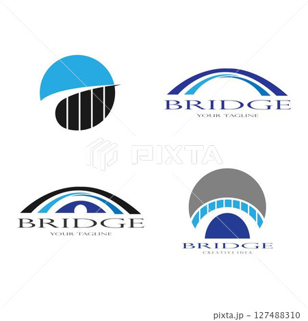 bridge Logo Template vector icon bridge Logo Template vector icon 127488310