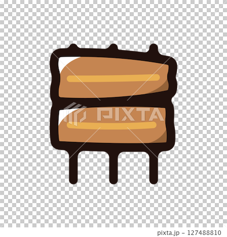 Grilled eel illustration icon (Japanese food, food and drink menu material) Grilled eel illustration icon (Japanese food, food and drink menu material) 127488810