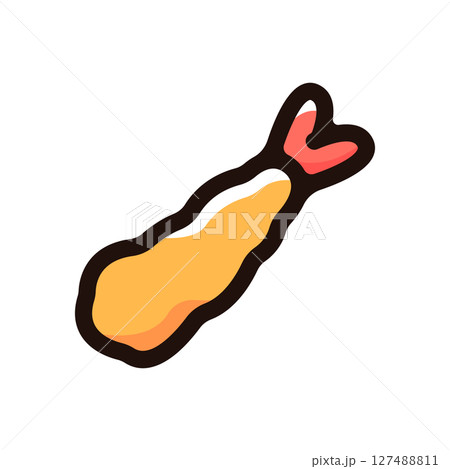 天ぷら、海老天のイラストアイコン(日本食・食べ物・飲食メニュー素材) 天ぷら、海老天のイラストアイコン(日本食・食べ物・飲食メニュー素材) 127488811