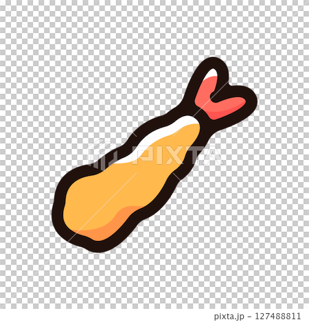 天ぷら、海老天のイラストアイコン(日本食・食べ物・飲食メニュー素材) 天ぷら、海老天のイラストアイコン(日本食・食べ物・飲食メニュー素材) 127488811
