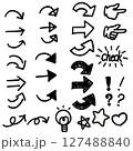 シンプルな矢印のアイコンセット 127488840