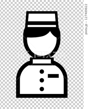 Hotel staff simple monochrome illustration icon 127489822