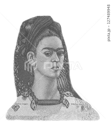 Frida Kahlo, Portrait of Mexican 500 peso banknotes Frida Kahlo, Portrait of Mexican 500 peso banknotes 127489948