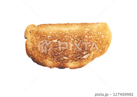 Toasted bread isolated on white Toasted bread isolated on white 127489992
