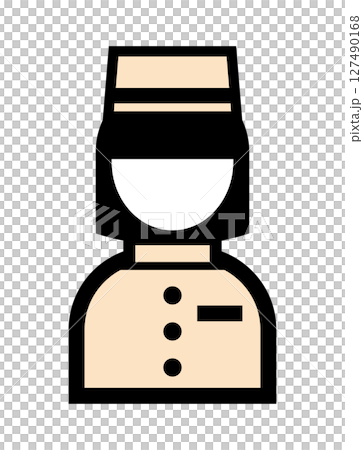Hotel staff simple color illustration icon 127490168
