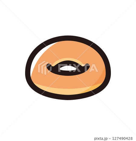 ベーグルのイラストアイコン（ベーカリー・カフェ・飲食メニュー素材） 127490428