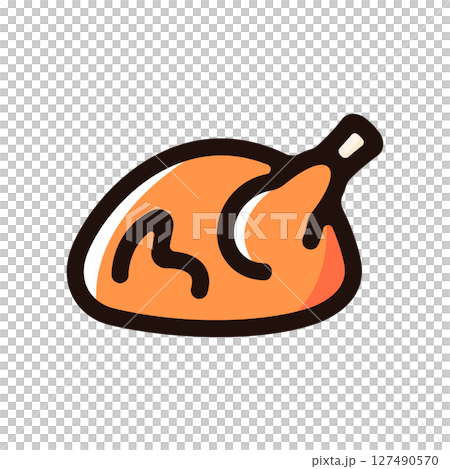 Turkey illustration icon (meat dish, Thanksgiving, food and drink menu material) 127490570