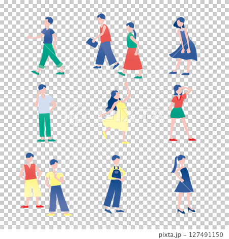 站立人物插圖集3 127491150