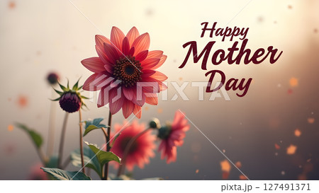 Elegant Happy Mother's Day floral greeting with soft focus and warm tones Elegant Happy Mother's Day floral greeting with soft focus and warm tones 127491371