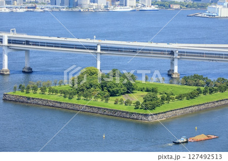 東京都、台場公園の俯瞰(第三台場) 東京都、台場公園の俯瞰(第三台場) 127492513