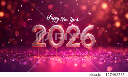 Sparkling Celebration: Welcoming the New Year 2026 with Shimmer and Delight 127492785