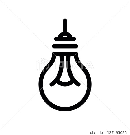 Simple vector black icon light bulb 127493023