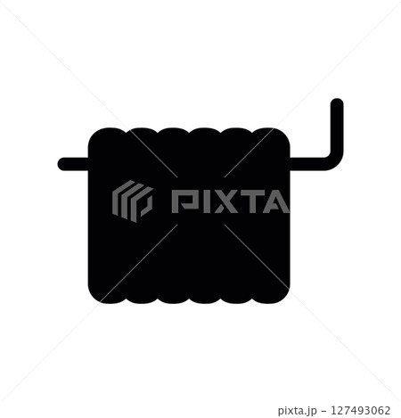 Simple vector black icon battery, radiator 127493062