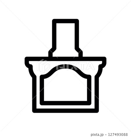 Simple vector black icon fireplace 127493088