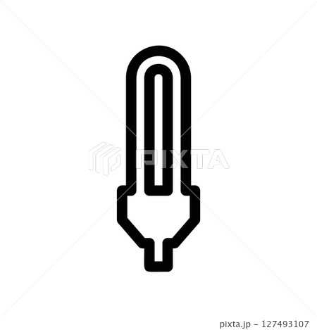 Simple vector black icon light bulb 127493107