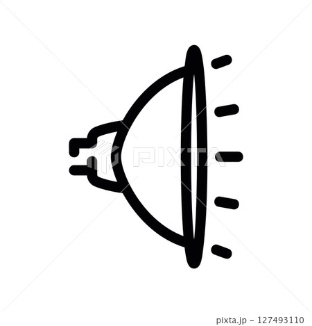 Simple vector black icon led light bulb 127493110