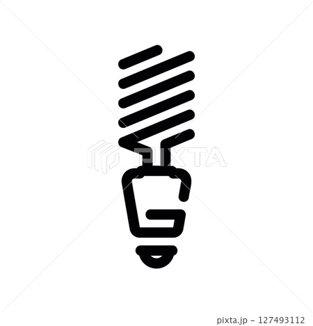 Simple vector black icon light bulb Simple vector black icon light bulb 127493112